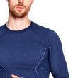 Load image into Gallery viewer, Men&#39;s ACTIVE WOOL long sleeve top. Pictured in a rich and bold navy blue and paired with matching briefs