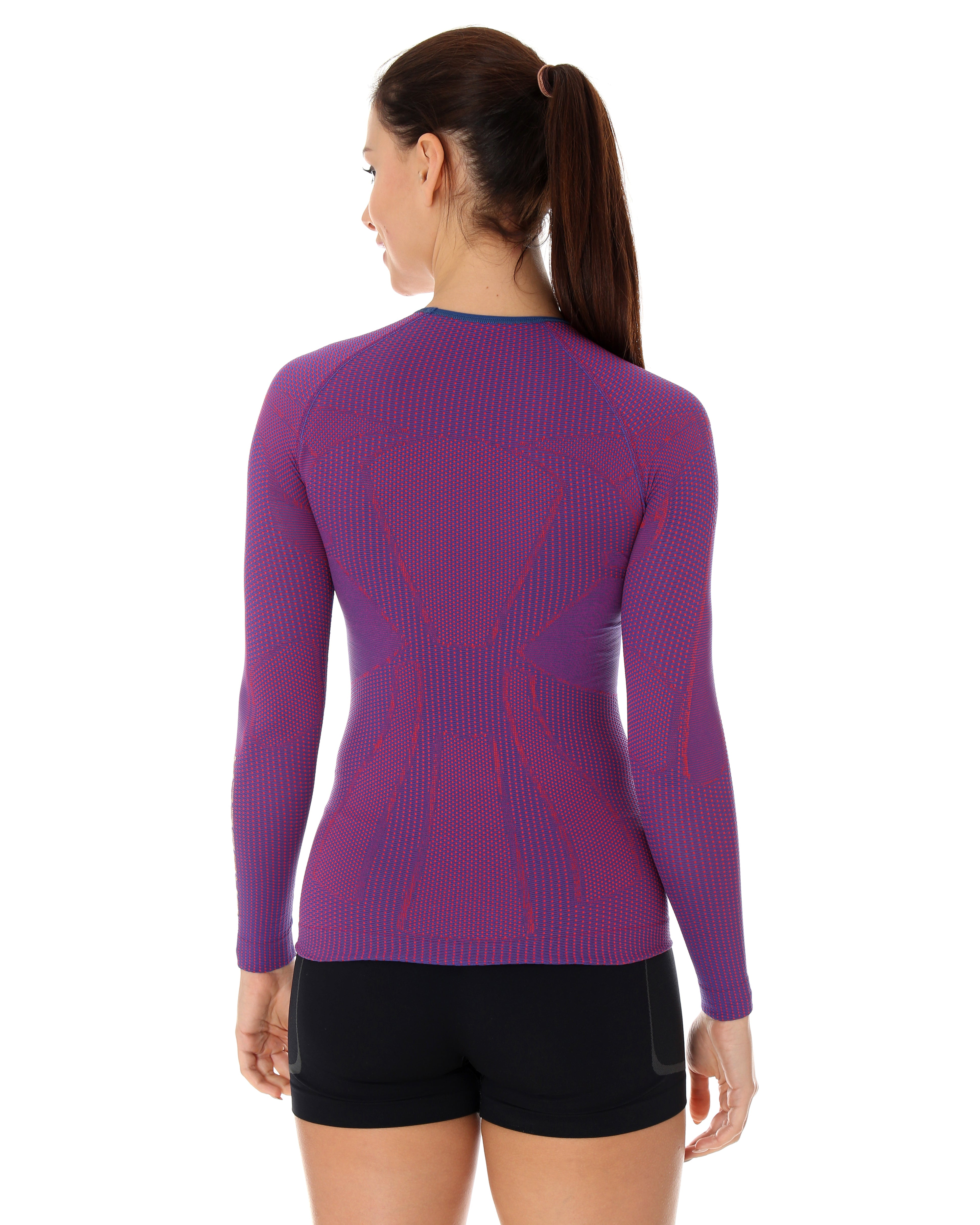 Women's purple 3D Run Pro long-sleeve shirt. With 3D woven mesh fabric for increased breathability during intense activity,  