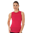 Load image into Gallery viewer, Women&#39;s raspberry coloured 3D pro tank top from the front. Built to help you reach new levels when training.